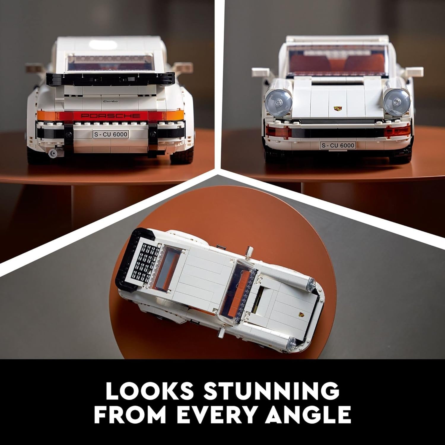 Icons Porsche 911 10295 Building Set, Collectible Turbo Targa, 2In1 Porsche Race Car Model Kit for Adults and Teens to Build, Gift Idea
