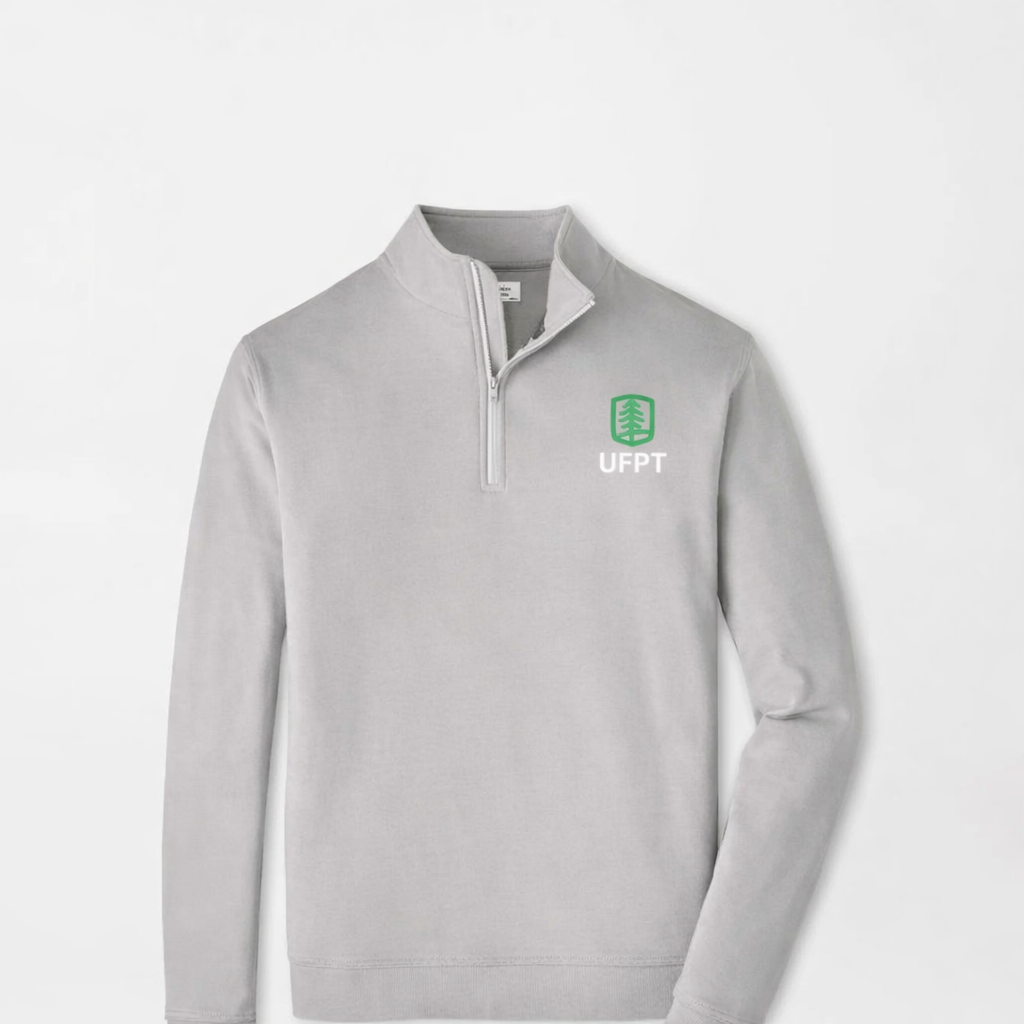 UFPT Men's Peter Millar Perth Melange Performance Qzip - Gale Grey