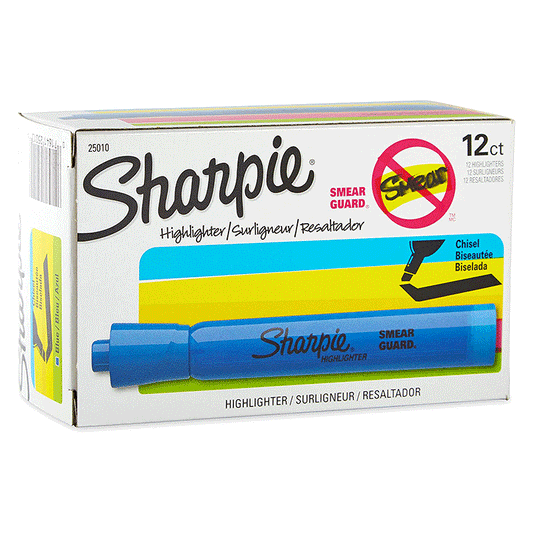 Sharpie Tank Style Highlighters - Chisel Tip - Blue