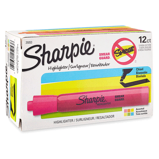 Sharpie Tank Style Highlighters - Chisel Tip - Assorted Colors