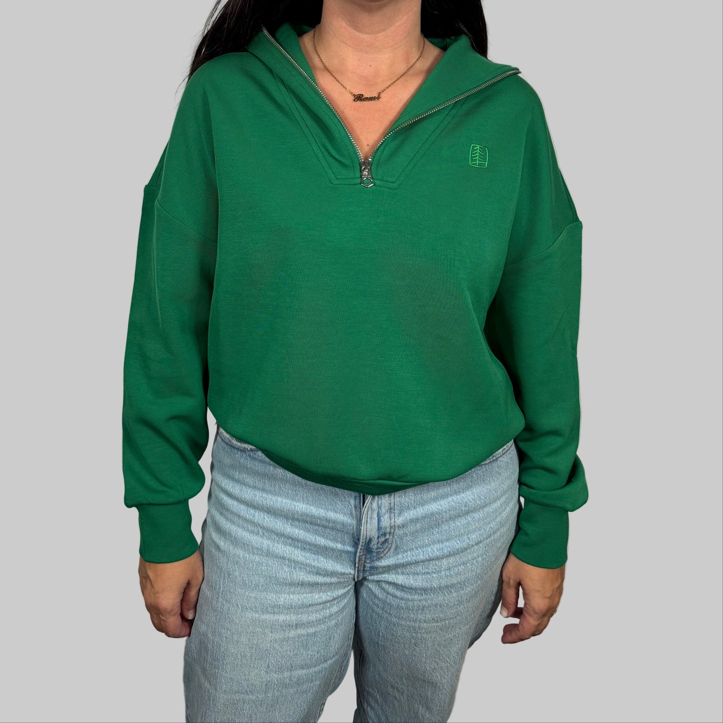 UFP Industries Varley Hawley Half Zip Sweat - Verdant Green