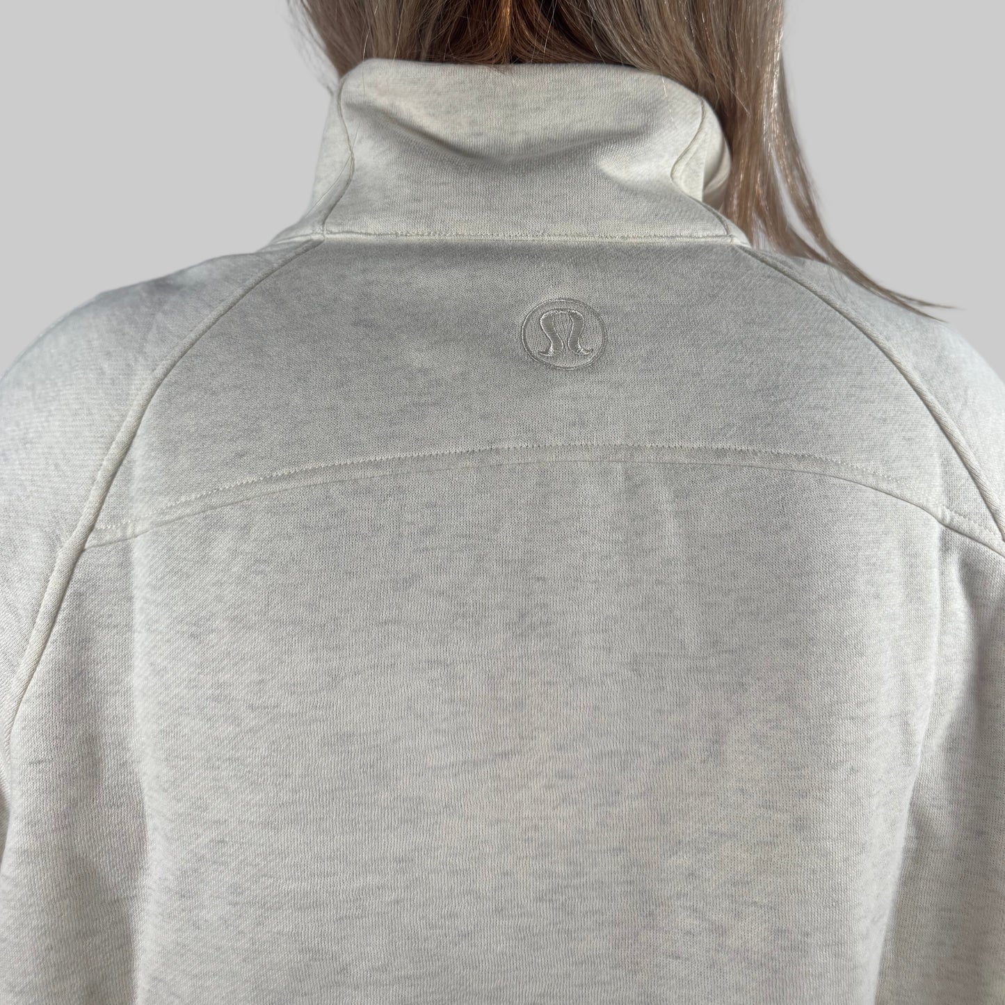 UFPT Lululemon Scuba Oversized Funnel-Neck Half Zip - Heathered Bone/Gold