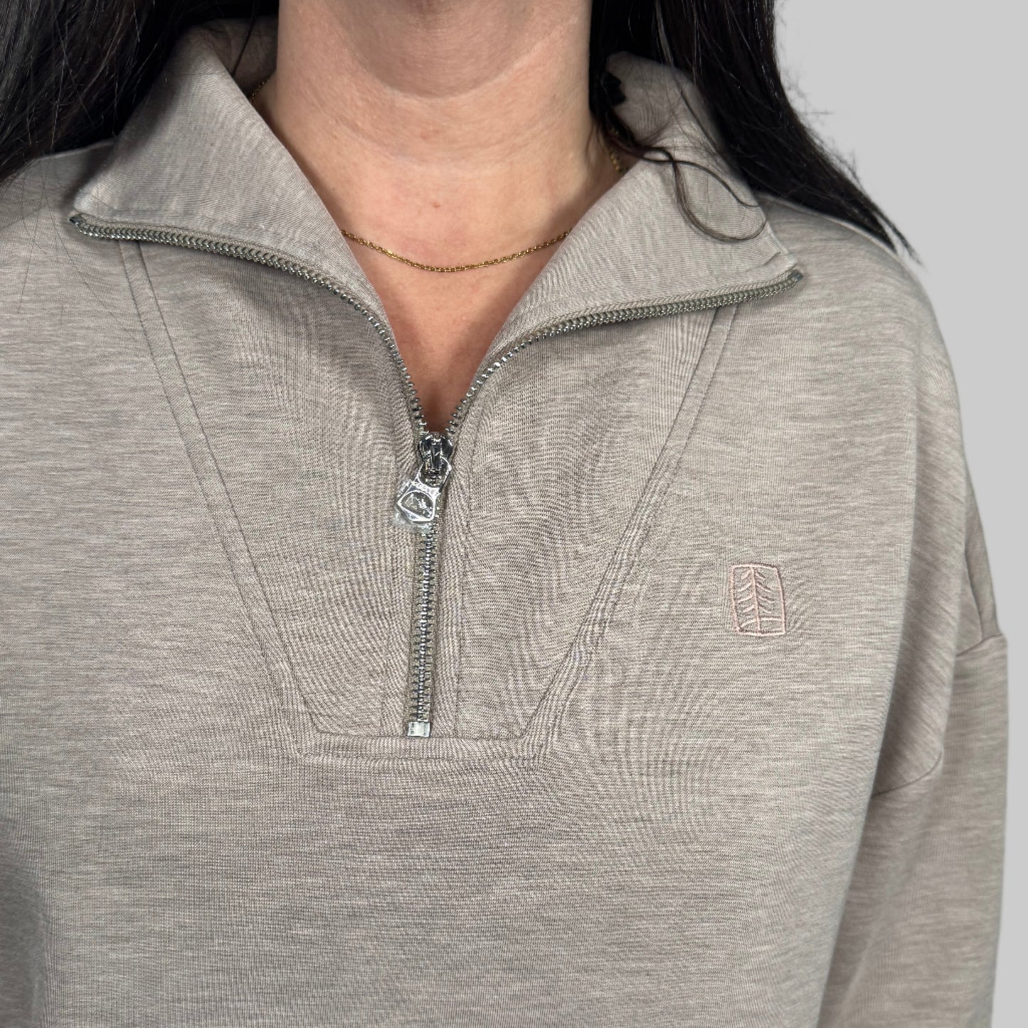 UFP Industries Varley Hawley Half Zip Sweat - Taupe Marl