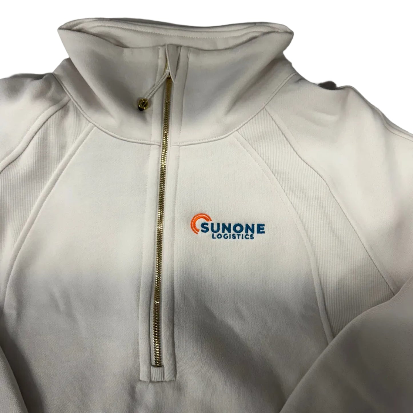 SunOne Logistics Lululemon Scuba Oversized Funnel-Neck Half Zip - Light Ivory/Gold