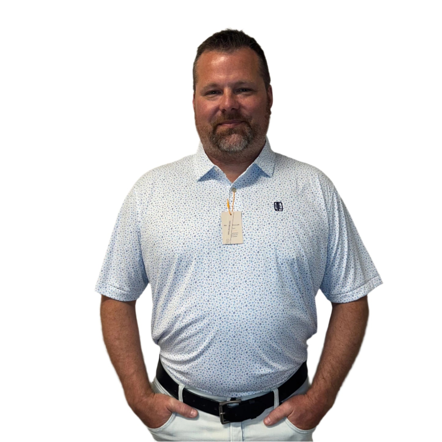 UFP Tree Peter Millar Featherweight "Coconut Lime" Polo