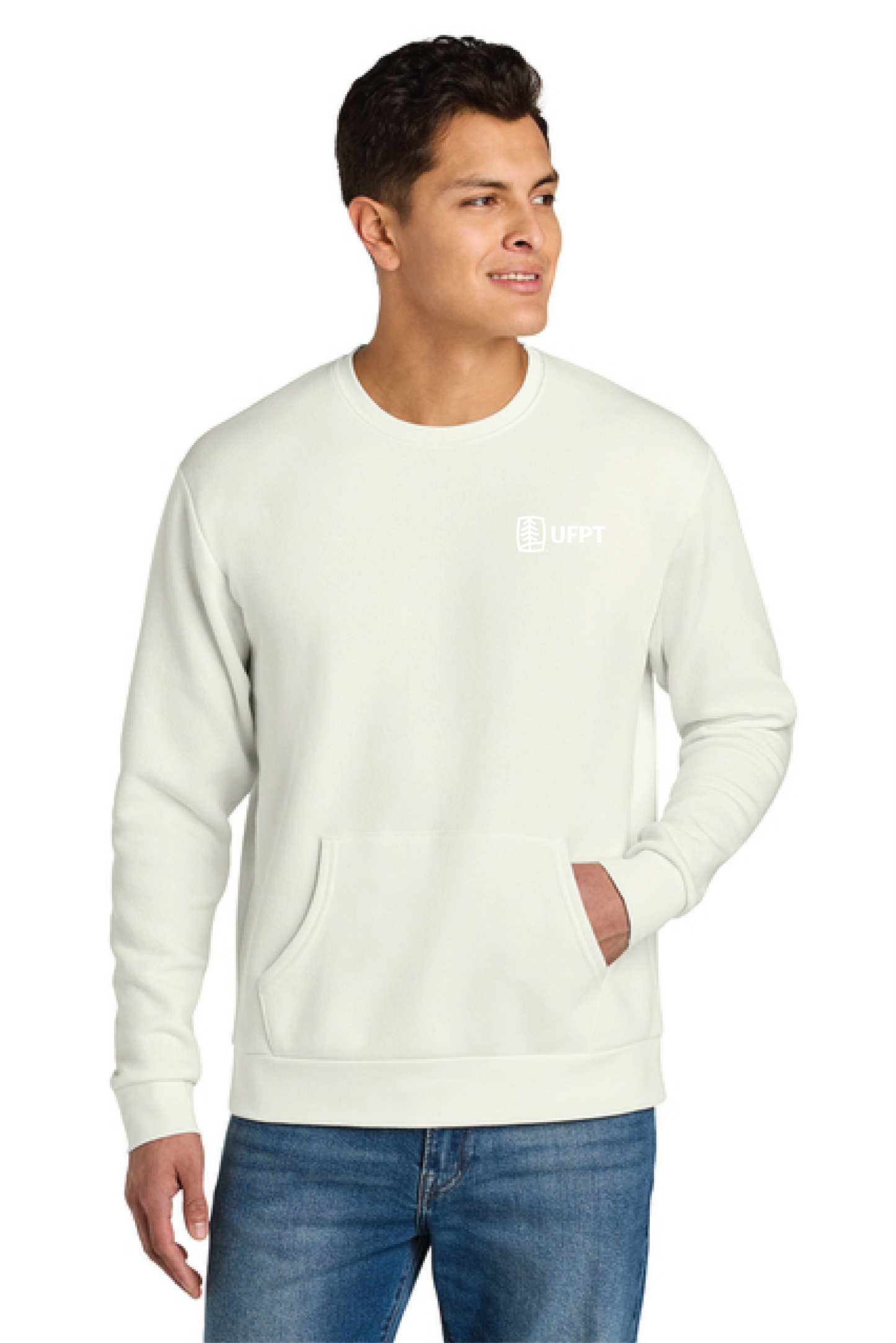 UFPT (White) Print - Next Level Apparel® Santa Barbara Pocket Sweatshirt