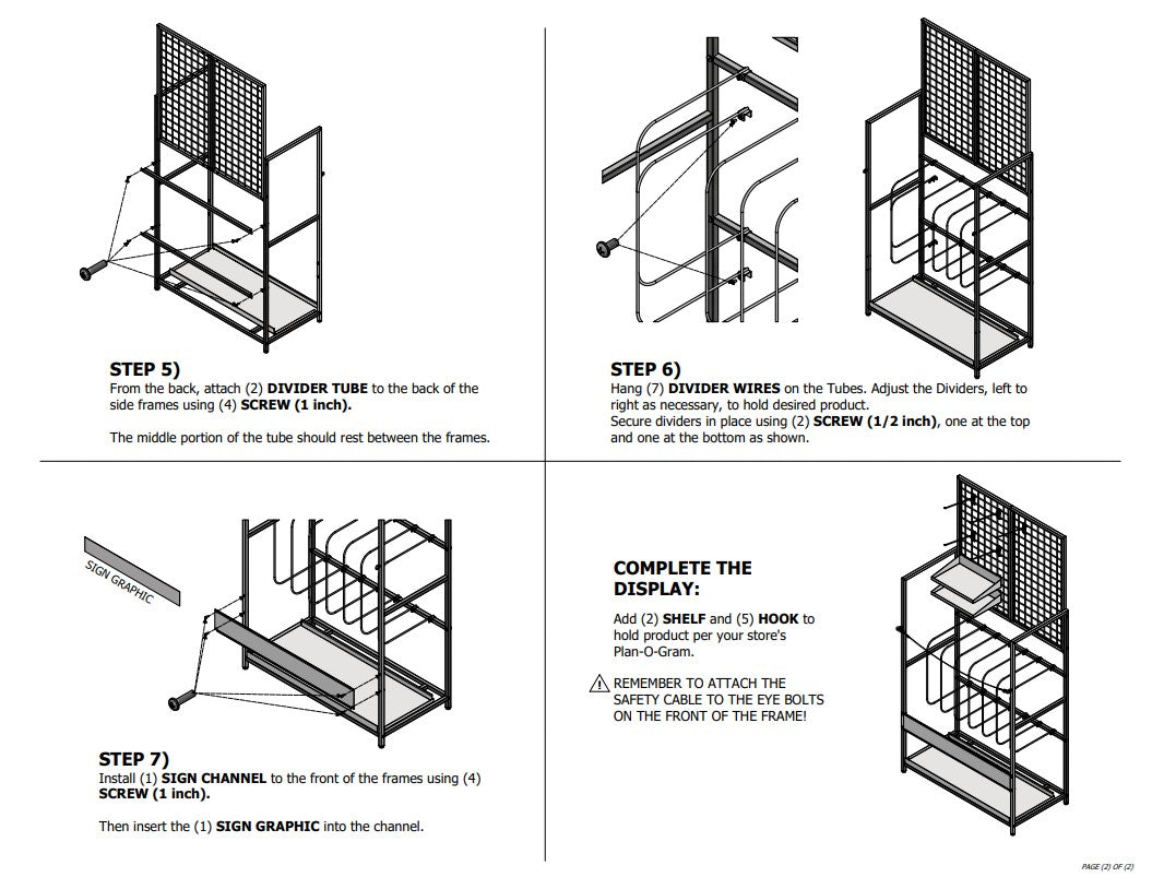 Cable Rail Merchandising Display