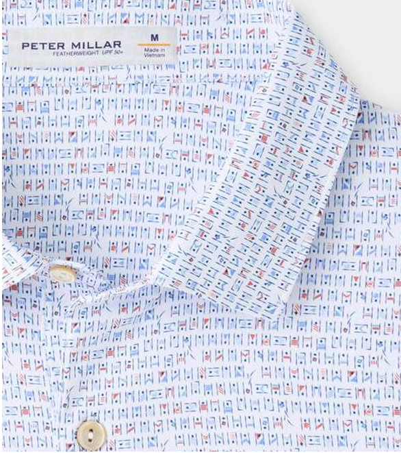 UFP Industries Men's Peter Millar Featherweight Cornhole Performance Polo
