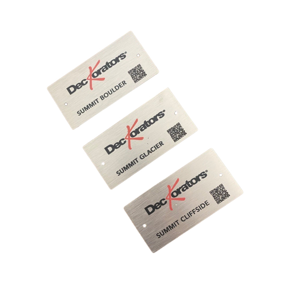 2" x 4" Aluminum Deckorators Deck Board Plaques