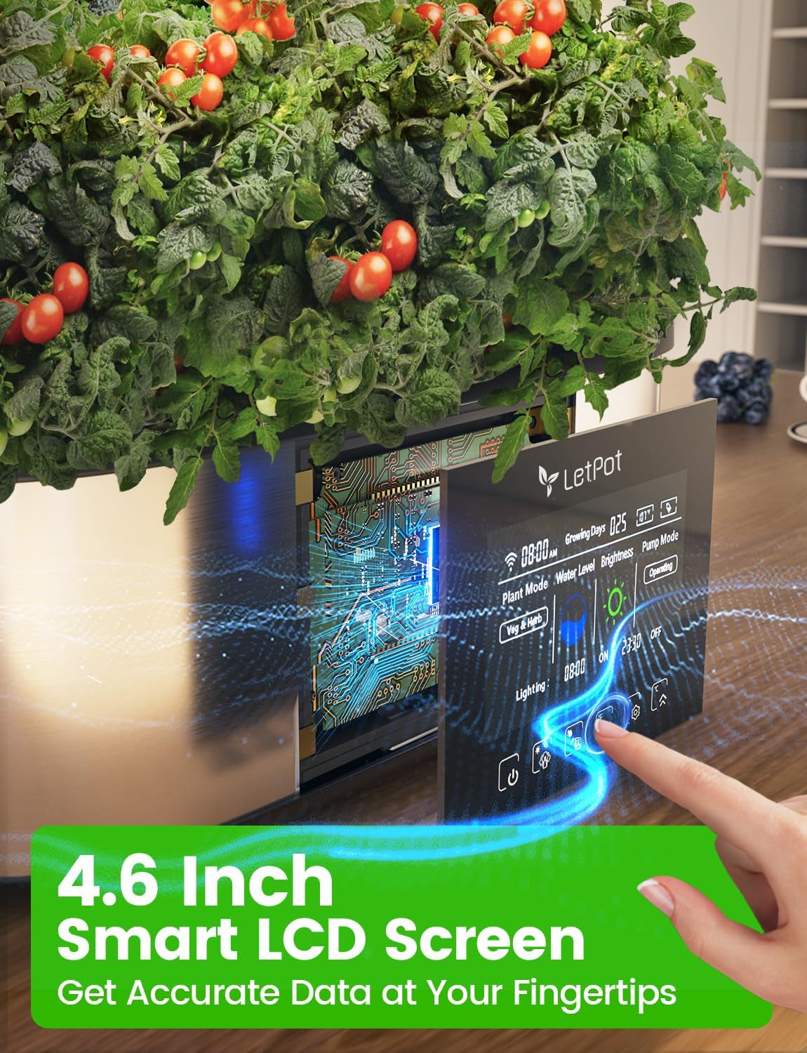 Lph-Max Hydroponics Growing System Kit, 21 Pods APP & Wifi Automatic Controlled Smart Indoor Garden with 36W LED Grow Light, Auto Drip Irrigation Kits, Self-Managed Nurturing & Watering
