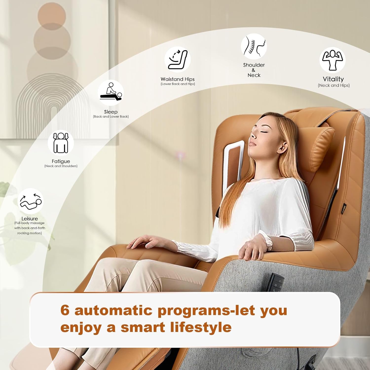 Zero-Gravity Massage Chair | Massage and Leisure Dual-Use Chair,360° Swivel,Heat, Low-Noise 3D Bluetooth Speaker | Living Room(Brown
