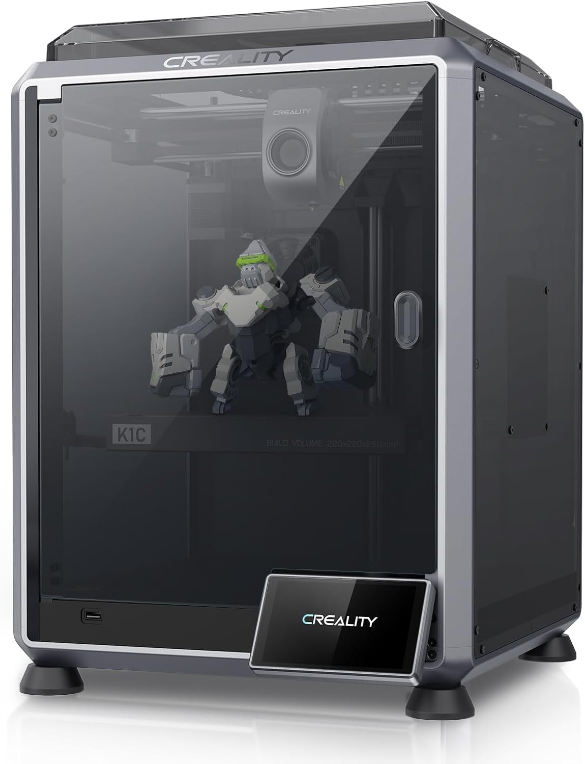 K1C 3D Printer, 2024 New Version 3D Printers with 600Mm/S Fast Printing Speed and Clog-Free Direct Extruder, Support 300℃ Printing and Carbon Fiber Filaments, Auto Leveling and AI Camera