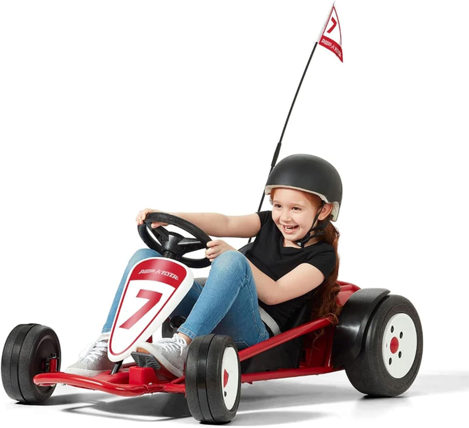 Kids Go Kart, Ultimate Outdoor Racing Cart for Ages 3 to 8 Years Old, Red