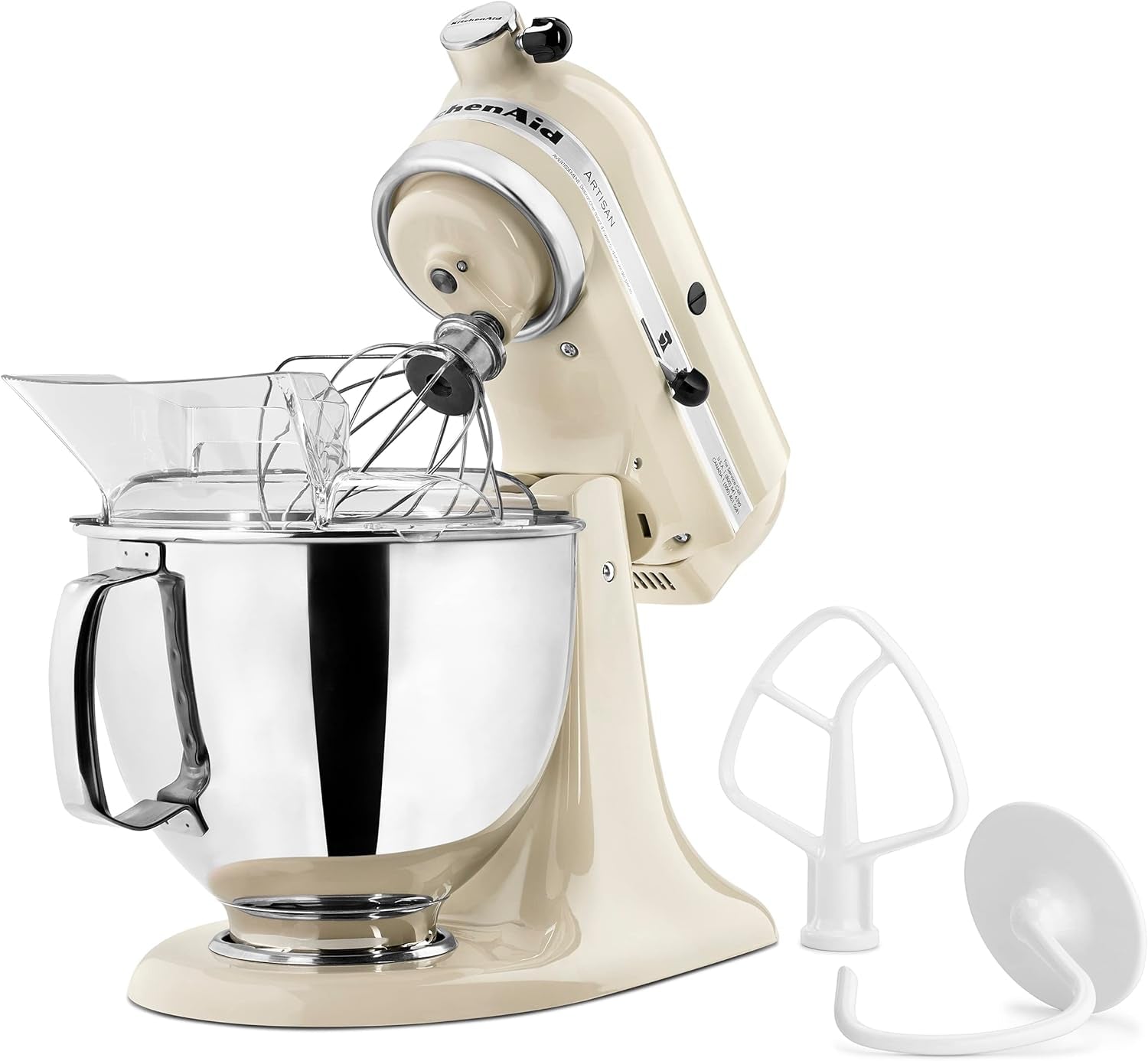 Artisan Series 5 Quart Tilt Head Stand Mixer with Pouring Shield KSM150PS, Almond Cream