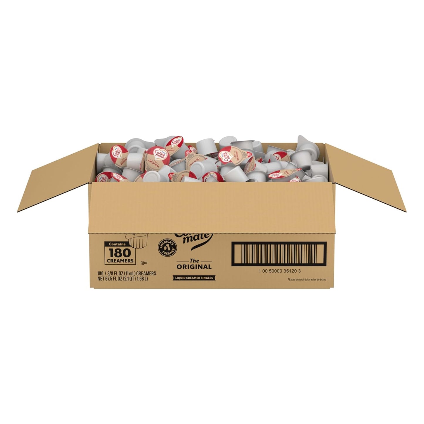 Coffee Creamer, Original, Liquid Creamer Singles, Non Dairy, No Refrigeration, 0.375 Fl Oz Tubs (Pack of 180)