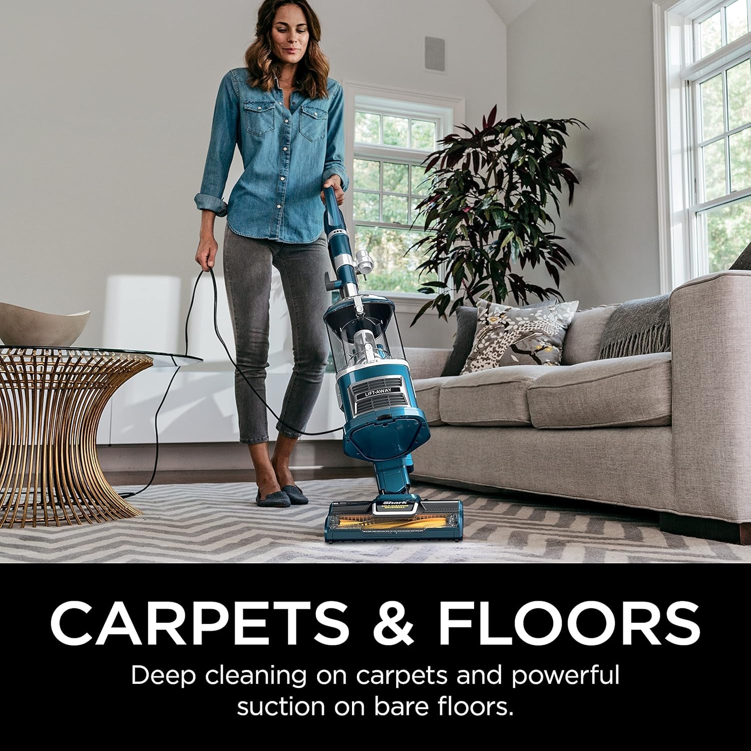 Upright Vacuum, Navigator Lift-Away with Self-Cleaning Brushroll, HEPA Filter, Swivel Steering, Upholstery Tool & Pet Crevice Tool, Perfect for Pets & Multi-Surface, Teal, ZU503AMZ