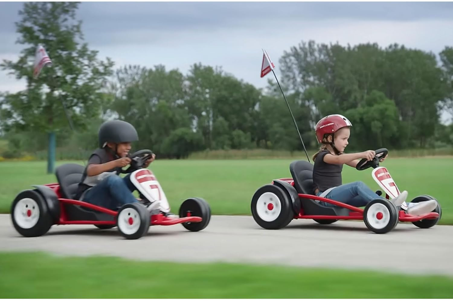 Kids Go Kart, Ultimate Outdoor Racing Cart for Ages 3 to 8 Years Old, Red