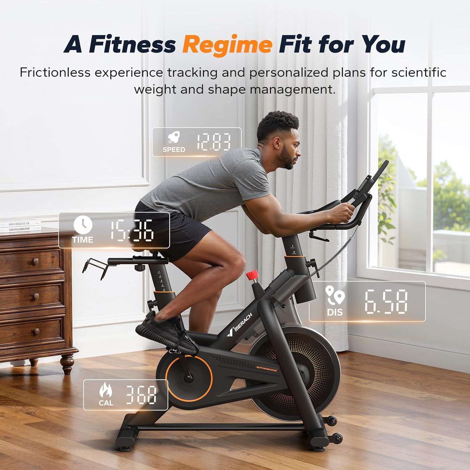 Magnetic Exercise Bike, Indoor Cycling Bike with Self-Developed App, 350 Lbs Weight Capacity & 40 Lbs Flywheel, Stationary Bike for Home Gym Fitness