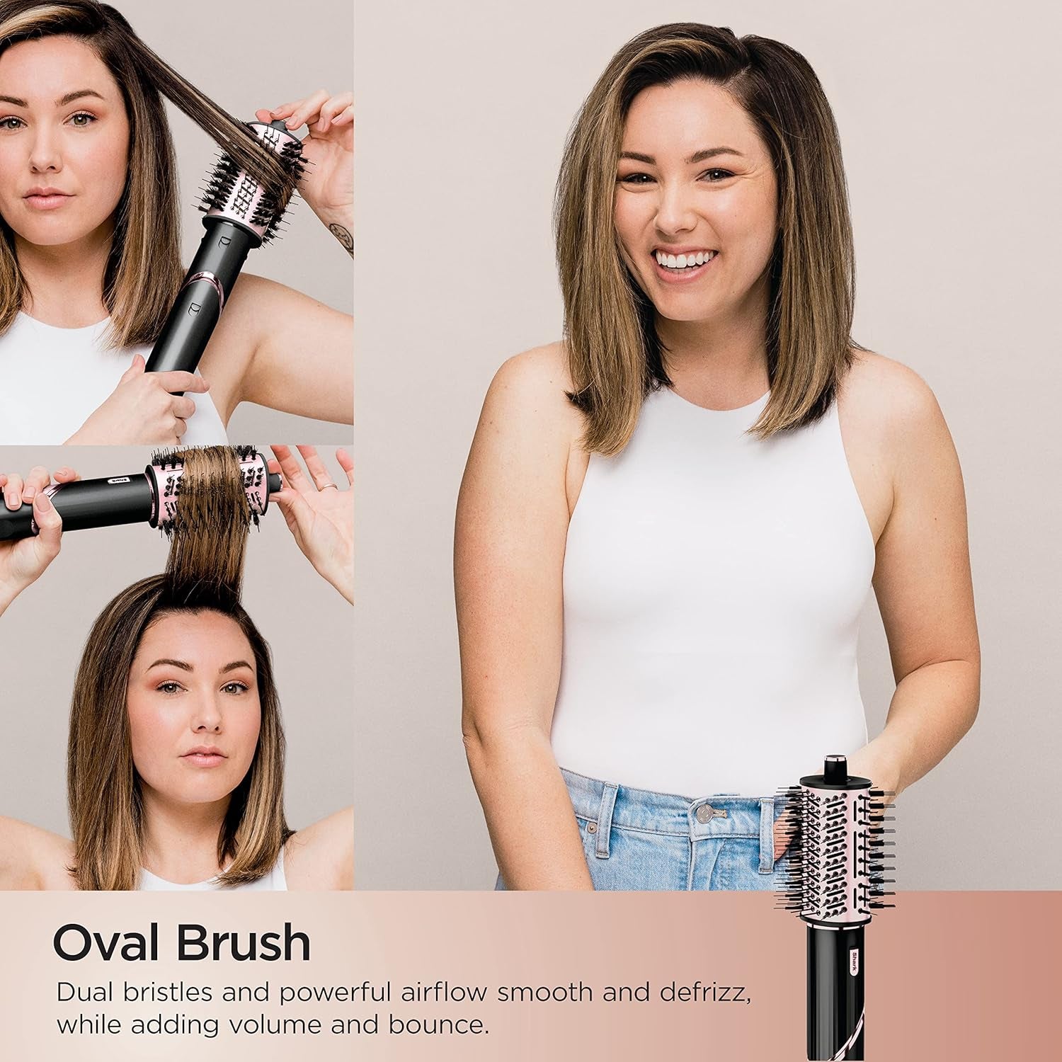 Hair Dryer | Flexstyle Hair Styling System | Portable & Powerful Blow Dryer Brush | Hair Curler & Volumizer | 6 Styling Tools Included | Best for All Hair Types | Black | HD440BK