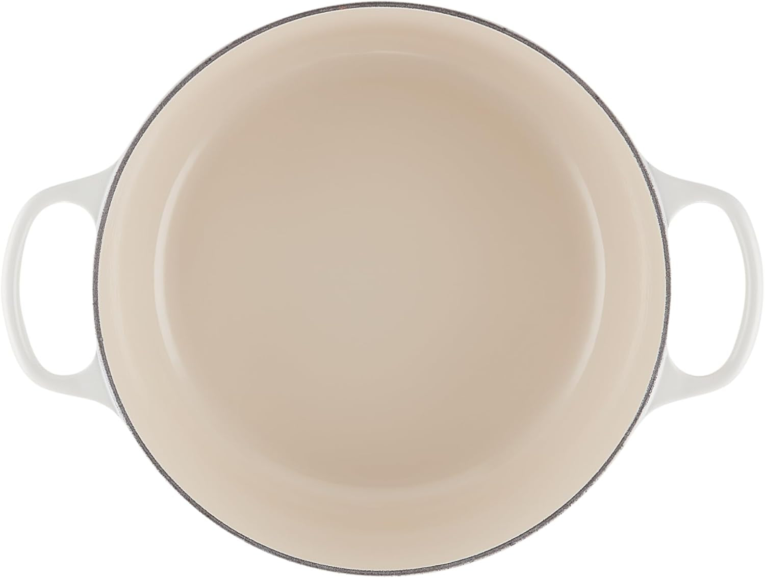 Enameled Cast Iron Signature round Dutch Oven, 7.25 Qt., Meringue