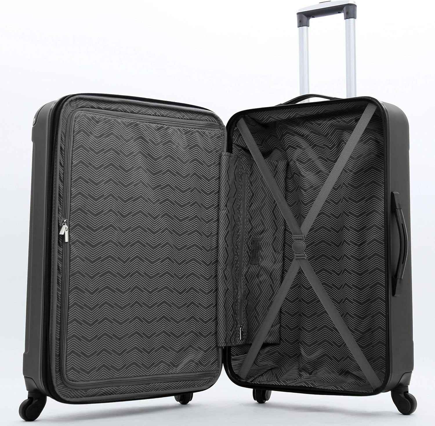 Midtown Hardside Luggage Travel, Black, 4-Piece Set