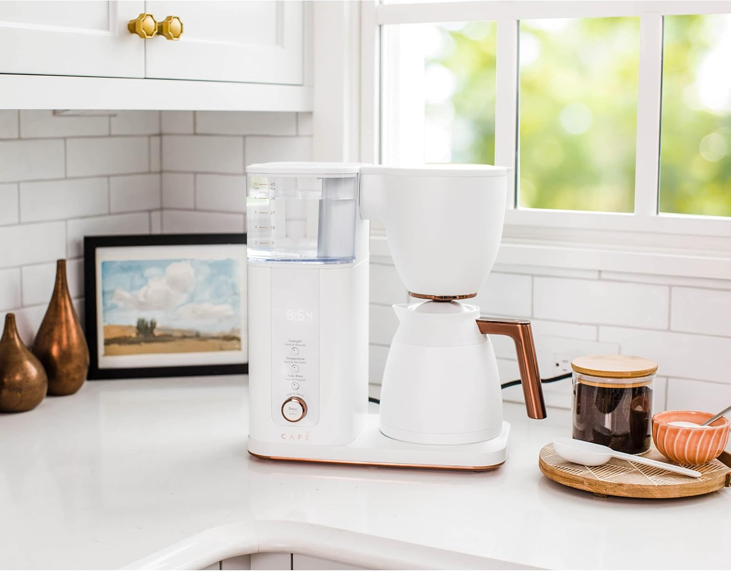 Specialty Drip Coffee Maker | 10-Cup Insulated Thermal Carafe | Wifi Enabled Voice-To-Brew Technology | Smart Home Kitchen Essentials | SCA Certified, Barista-Quality Brew | Matte White