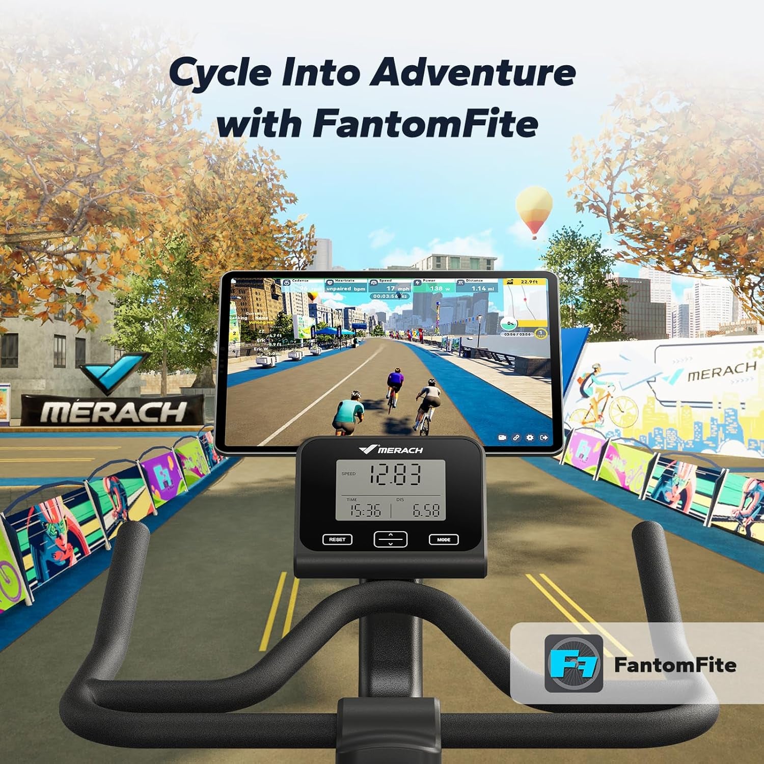 Magnetic Exercise Bike, Indoor Cycling Bike with Self-Developed App, 350 Lbs Weight Capacity & 40 Lbs Flywheel, Stationary Bike for Home Gym Fitness