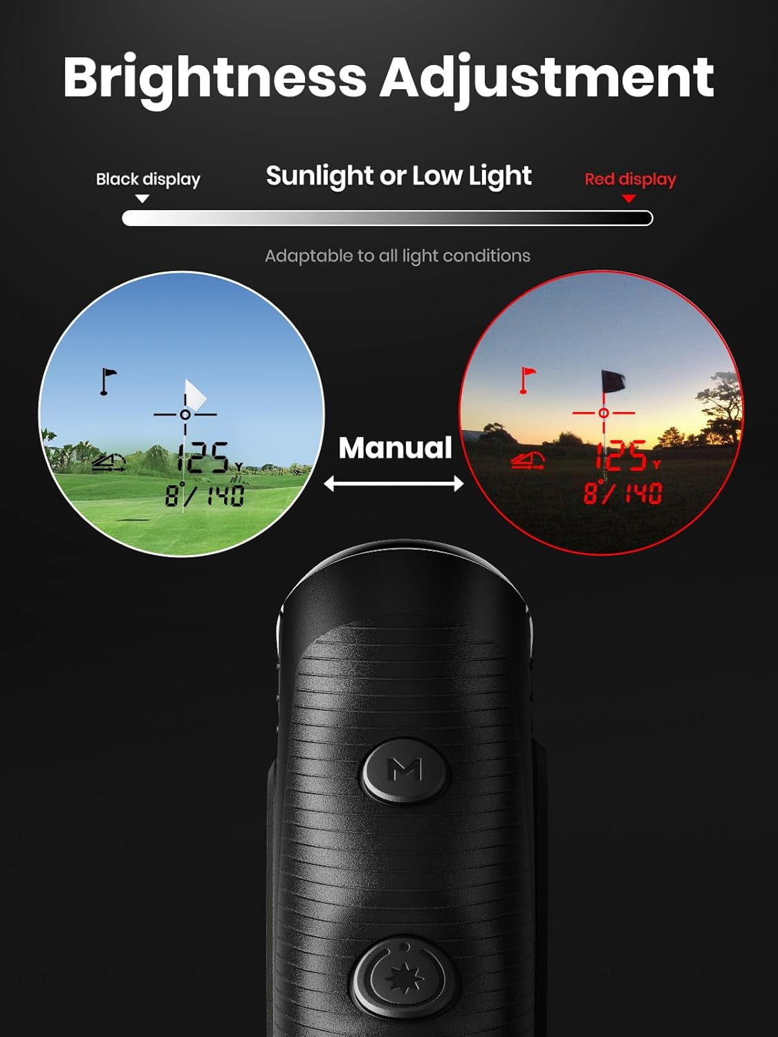 Golf Rangefinder with Slope - 1300 Yards Laser Range Finder with Coach Mode, Golf Scope Distance Finder 7X Magnification 0.1S Flag Pole Locking Vibration Magnetic USB-C Rechargeable
