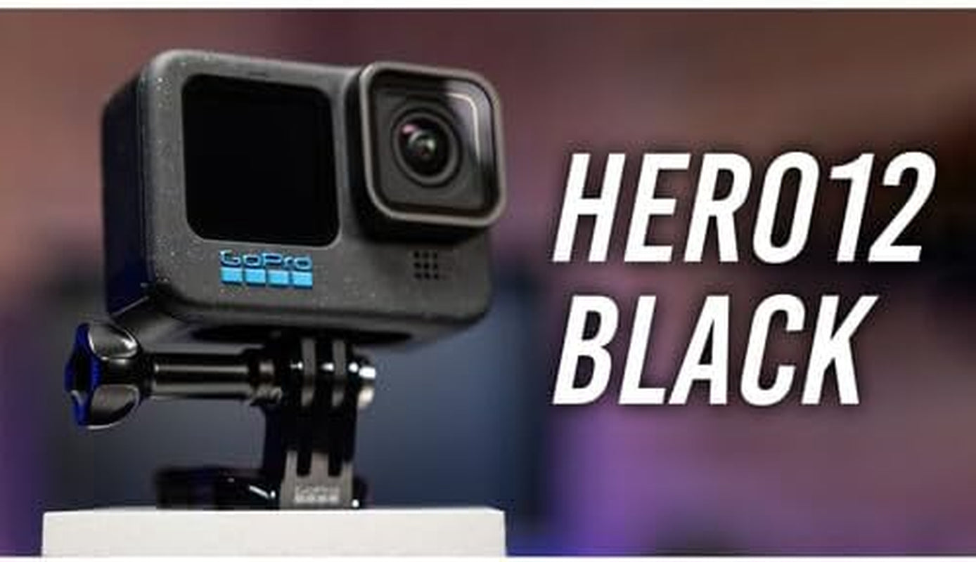HERO12 (Hero 12) Black - Waterproof Action Camera with 5.3K HDR Video, 27MP Photos, 1/1.9" Image Sensor, Live Streaming, Webcam, Stabilization + 64GB Card & 50 Piece Accessory Kit - Bundle