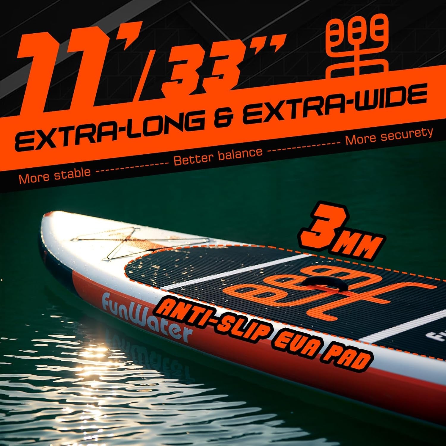 Stand up Paddle Board Ultra-Light Inflatable Paddleboard with SUP Accessories for Adults & Youth of All Skill Levels
