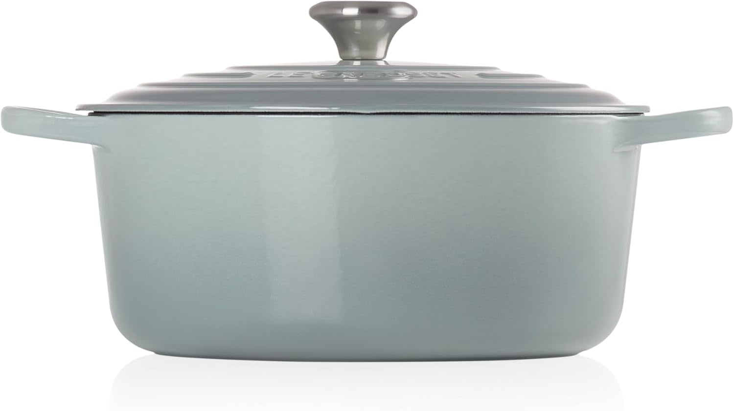 Enameled Cast Iron Signature round Dutch Oven with Lid, 7.25 Quart, Sea Salt