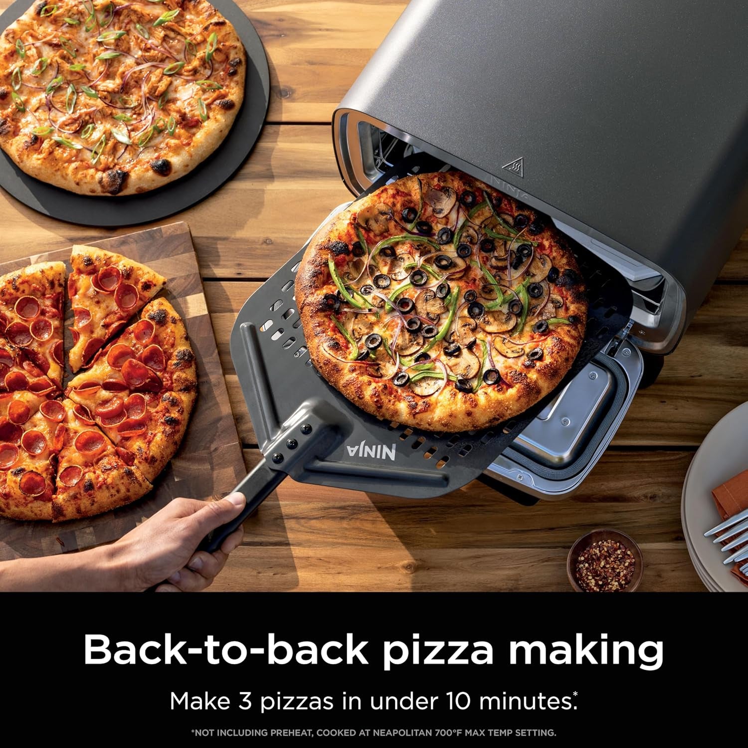 Artisan Outdoor Pizza Oven, 12-Inch, 3-Minute Pizza, Neapolitan, Thin Crust, New York Chicago, Custom, 700F Max Temperature, Electric Heat, Bake, Broil, Proof, Warm, MO201