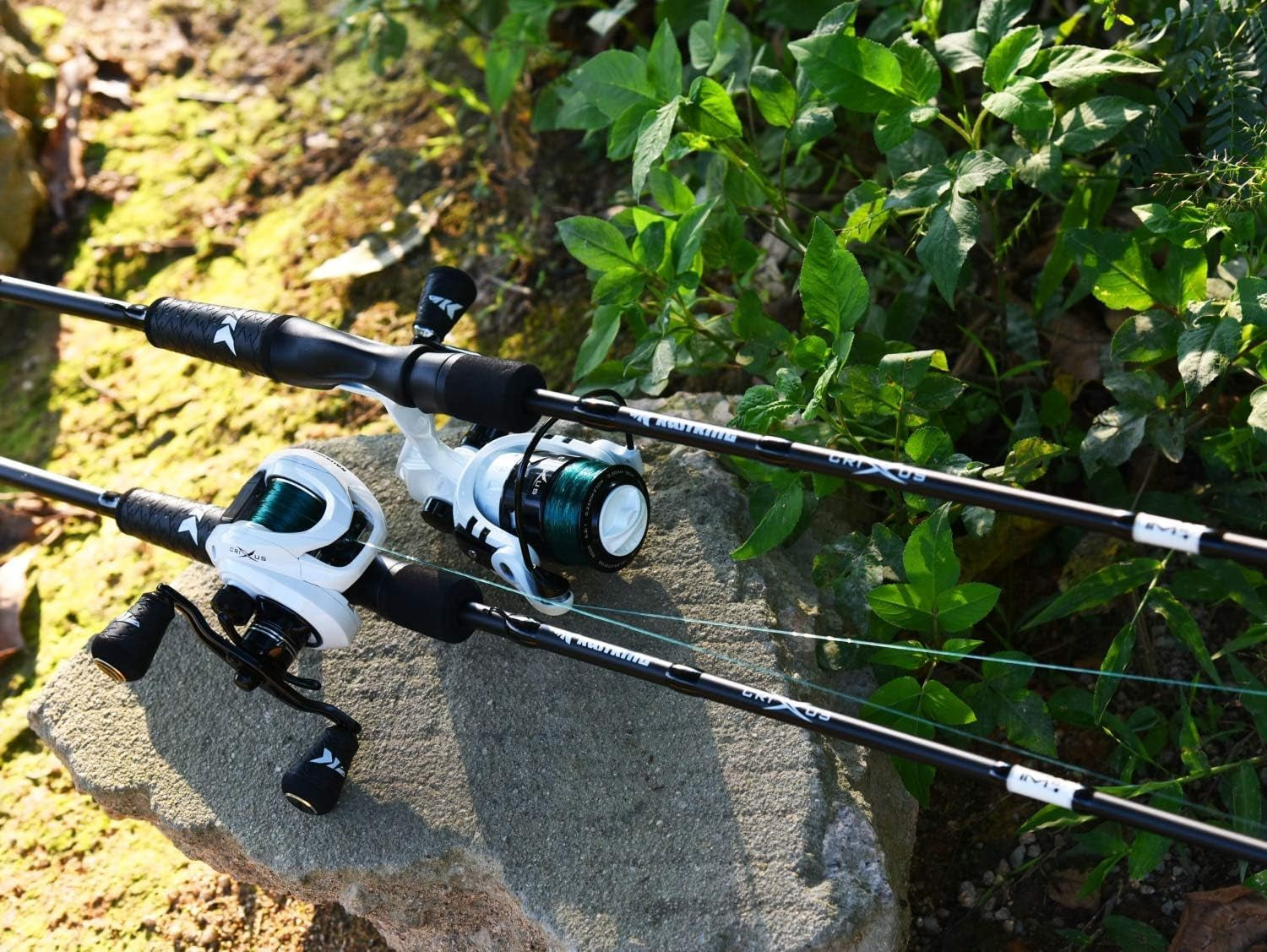 Crixus Fishing Rod and Reel Combo, Baitcasting Combo, IM6 Graphite Blank Rods,Superpolymer Handle