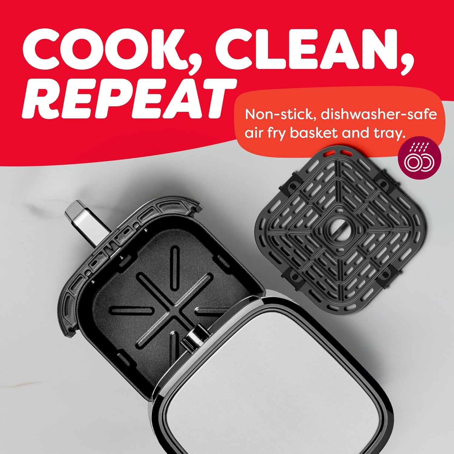 Vortex plus 4QT Air Fryer, Custom Program Options, 6-In-1 Functions Crisps, Broils, Roasts, Dehydrates, Bakes, Reheats, 100+ In-App Recipes, from the Makers of , Stainless Steel
