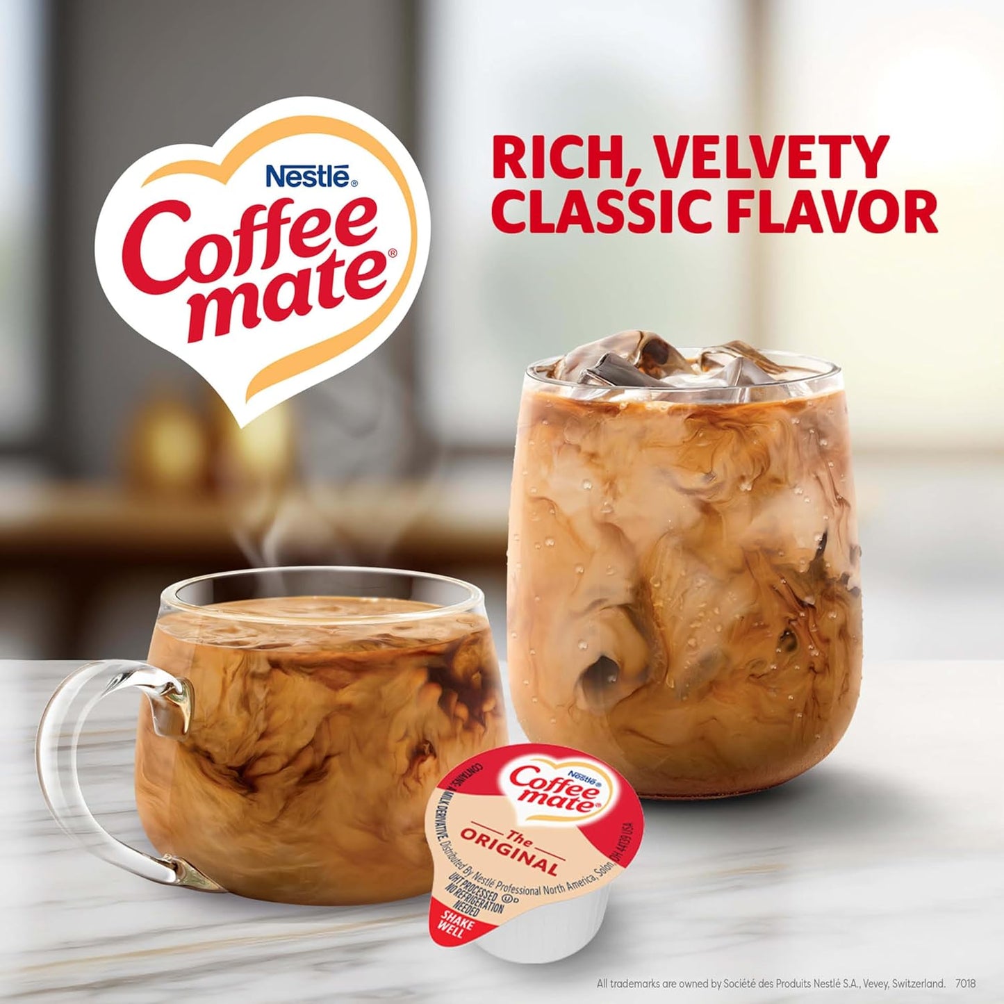 Coffee Creamer, Original, Liquid Creamer Singles, Non Dairy, No Refrigeration, 0.375 Fl Oz Tubs (Pack of 180)