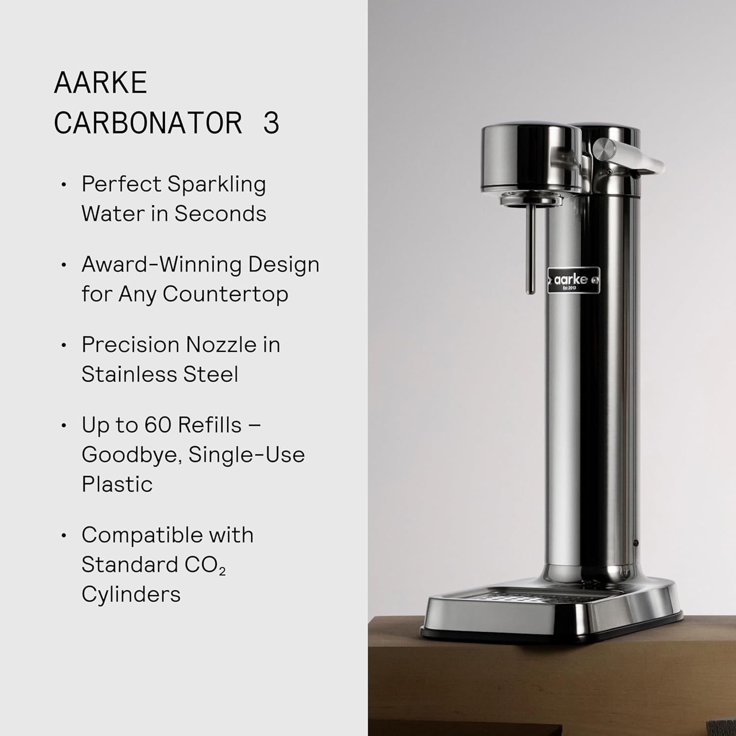 - Carbonator III Premium Carbonator-Sparkling & Seltzer Water Maker-Soda Maker with PET Bottle (Stainless Steel)