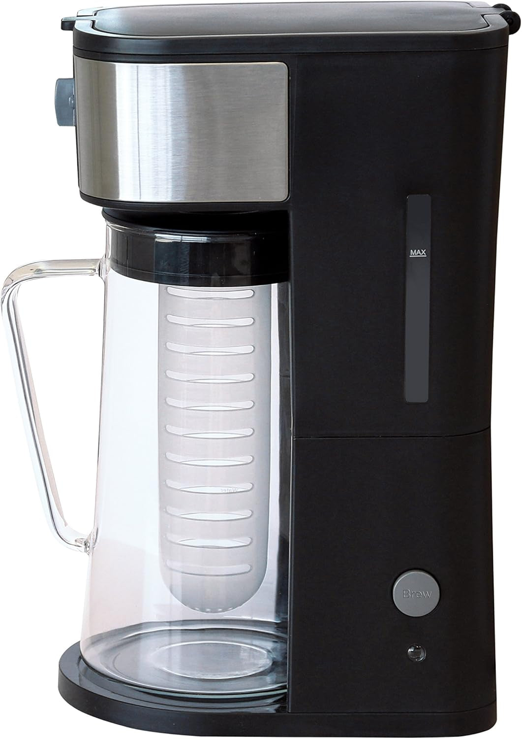 IT500 Iced Tea Maker or Iced Coffee Maker Includes an Infusion Tube to Customize the Flavor, Features Auto Shut-Off, 2.75-Quart, Black