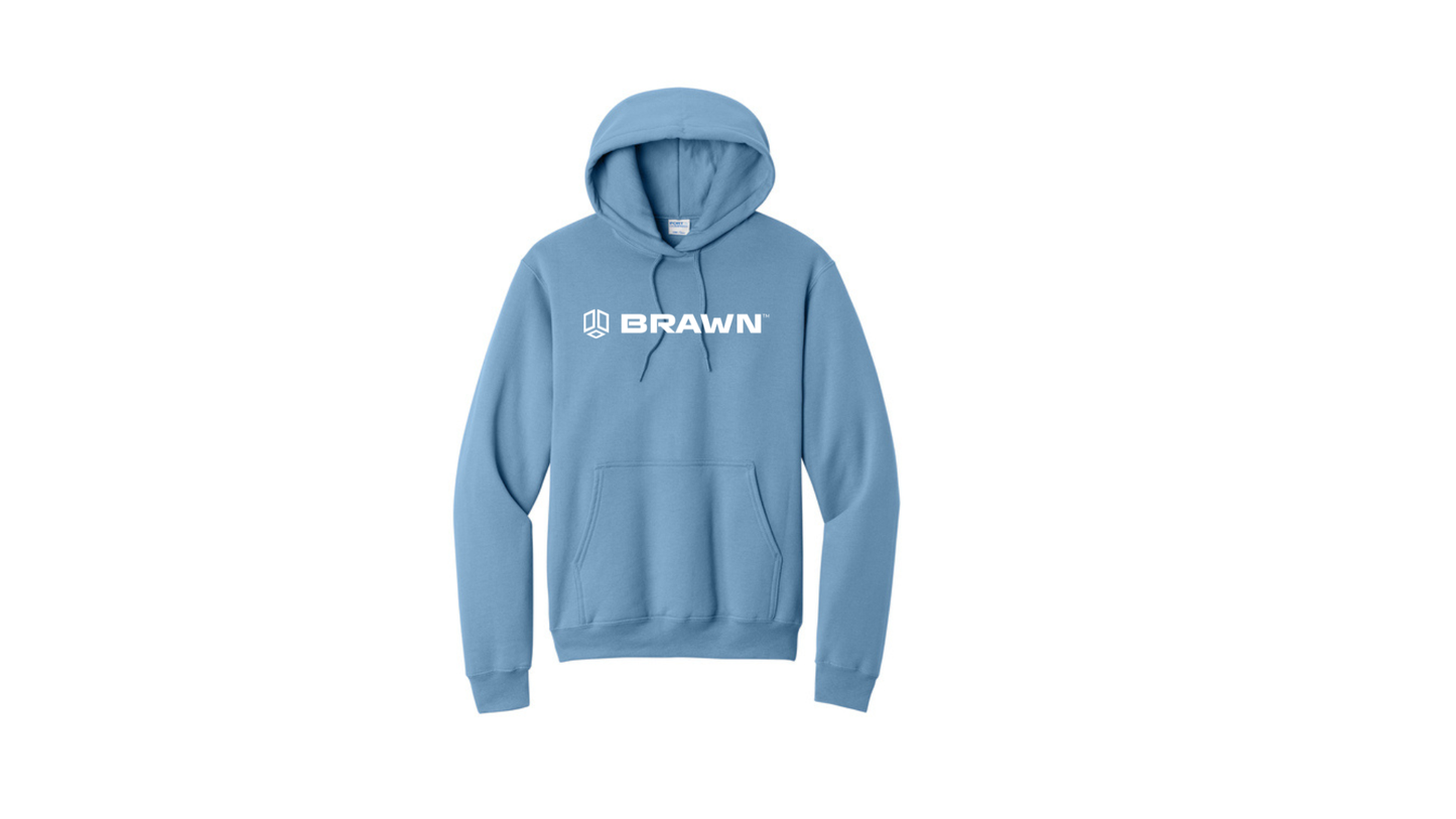 BRAWN Port & Co Men's Core Fleece Pullover Hooded Sweatshirt