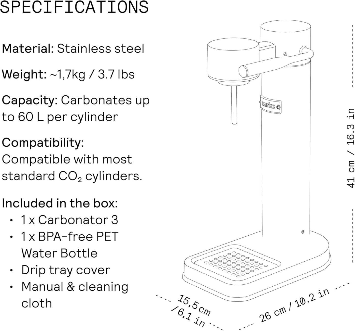 - Carbonator III Premium Carbonator-Sparkling & Seltzer Water Maker-Soda Maker with PET Bottle (Stainless Steel)