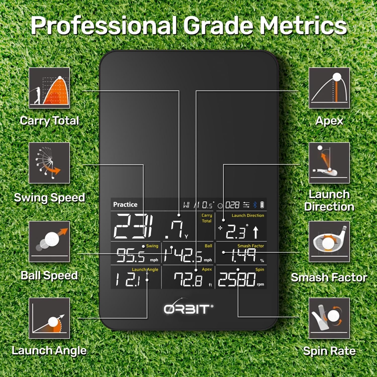 Orbit Golf Simulator and Launch Monitor Golf Simulators for Home with Orion Software - Golf Launch Monitor - 20 Courses and 3 Practice Ranges Included