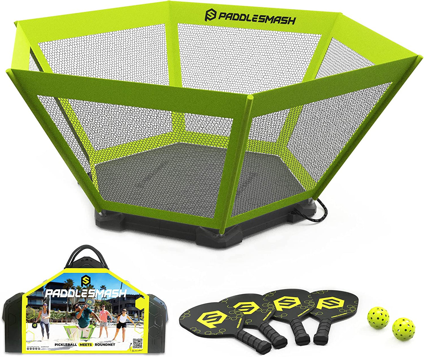 Pickleball Yard Game as Seen on Shark Tank - Beach, Backyard, Tailgate & Lawn, Outdoor Activities for Adults and Family - Easy Assembly