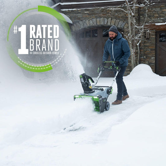 SNT2110 Peak Power 21-Inch 56-Volt Cordless Snow Blower with Steel Auger Battery and Charger Not Included,Black