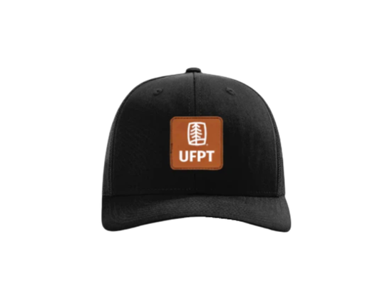 UFPT Richardson Sustainable Trucker Cap - Leather Patch Square