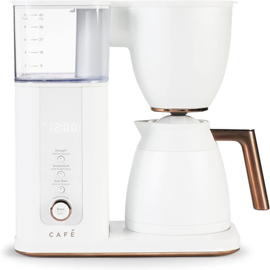 Specialty Drip Coffee Maker | 10-Cup Insulated Thermal Carafe | Wifi Enabled Voice-To-Brew Technology | Smart Home Kitchen Essentials | SCA Certified, Barista-Quality Brew | Matte White
