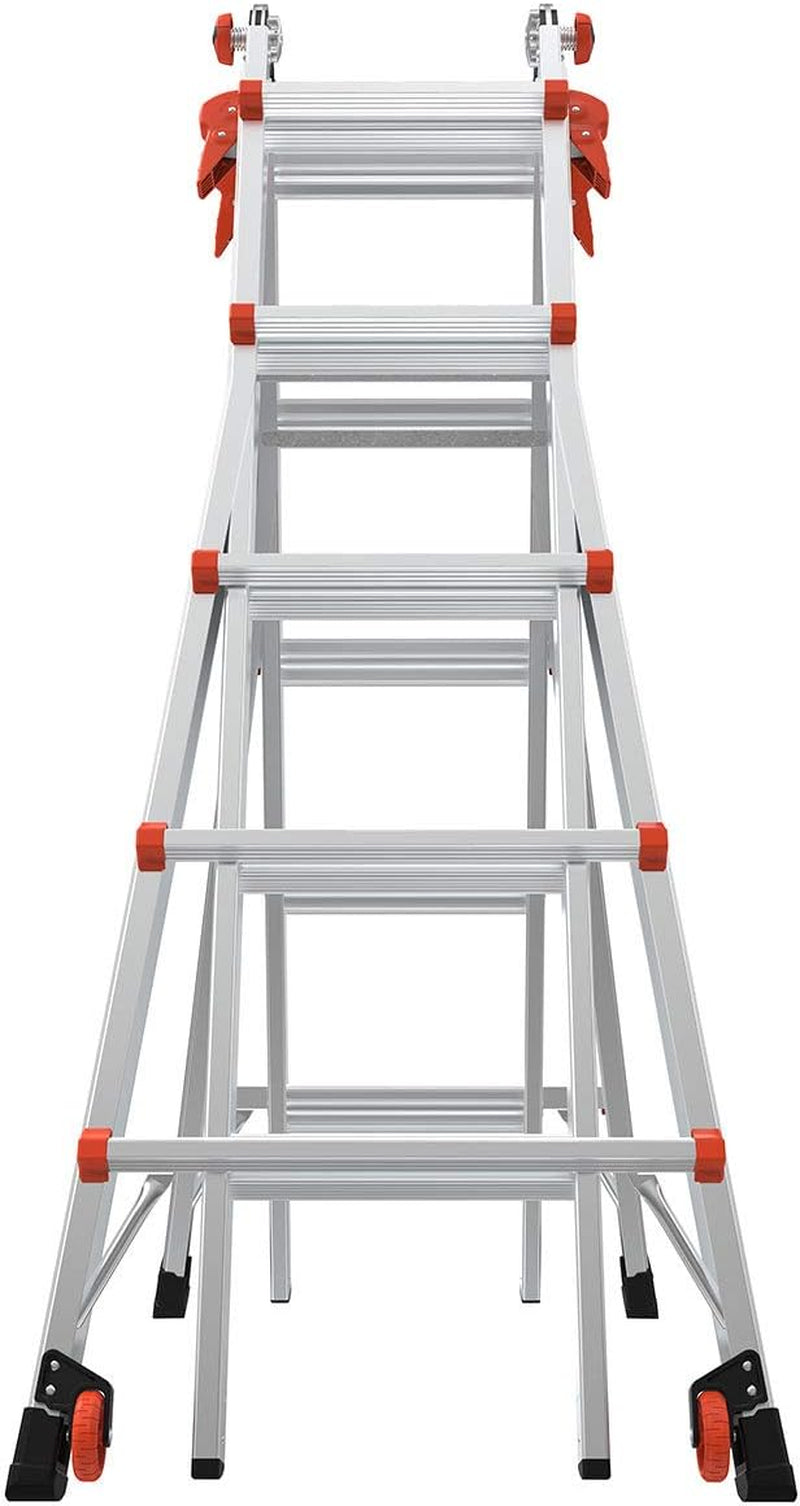 Ladder Systems, Velocity with Wheels, M22, 22 Ft, Multi-Position Ladder, Aluminum, Type 1A, 300 Lbs Weight Rating, (15422-001)