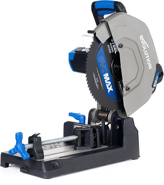 S15CPS 15" Heavy-Duty Metal Cutting Chop Saw | 3,500+ Cuts with EVOMAX14ST Blade | 15" Blade Compatible | Industrial Power Saw, Soft Start Motor, E-Brake, Precision Shadow Line Guide