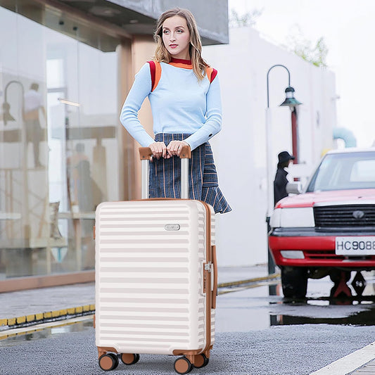 Luggage Sets 3 Piece Hardside Expandable Suitcase with Double Spinner Wheels Tsa Lock, (Beige White, 5 Piece Set)