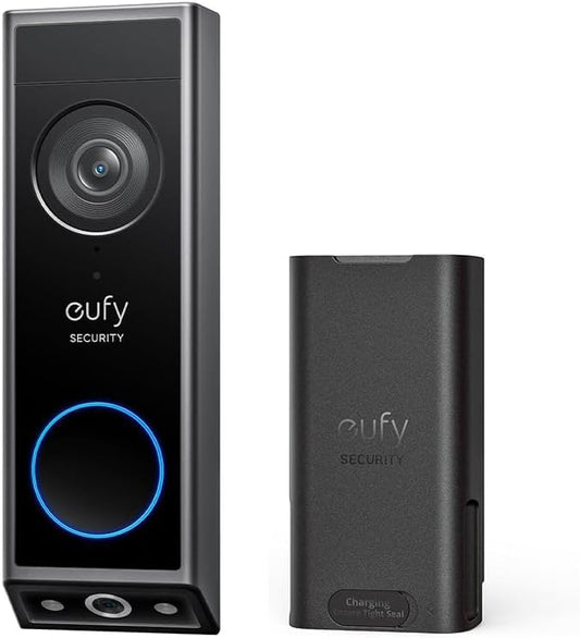 eufy Security Video Doorbell E340 Kit with Battery, 2K FHD, Built-in 8GB