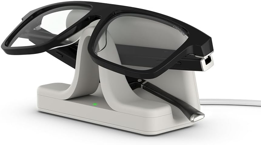 Smart Glasses with Alexa, Smart audio glasses, Sprinter black frames with blue light filtering lenses, Square