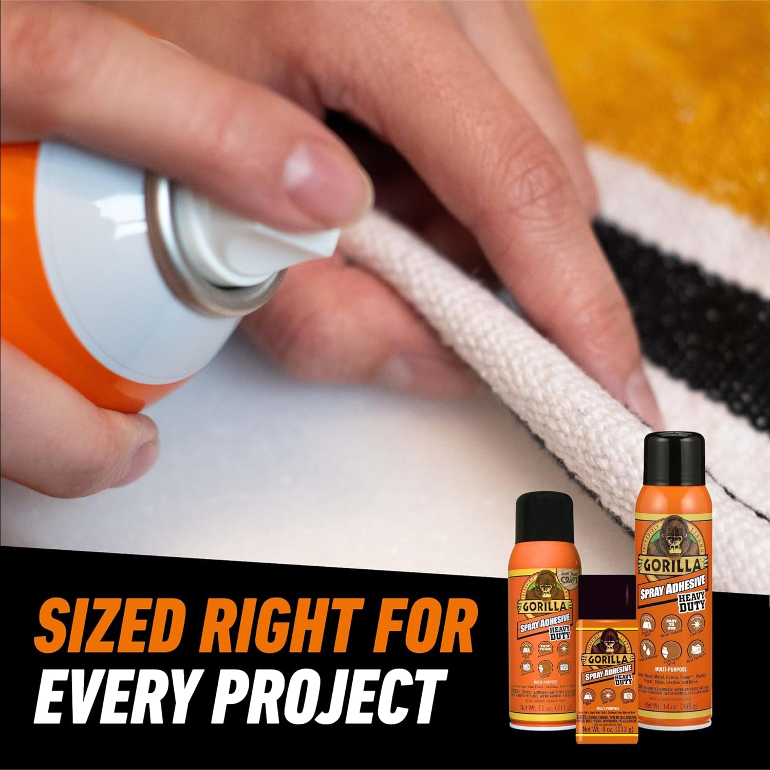 Heavy Duty Spray Adhesive, Clear Glue, 14 Ounce (Pack of 1) - All Purpose with Comfort Nozzle for Indoor or Outdoor
